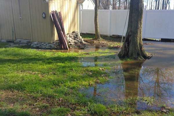 Improper grading can cause water to pool